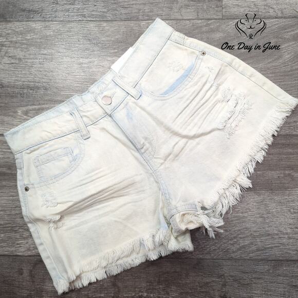 Rue 21 High Rise Shortie Denim Shorts Size 2 - Picture 1 of 7